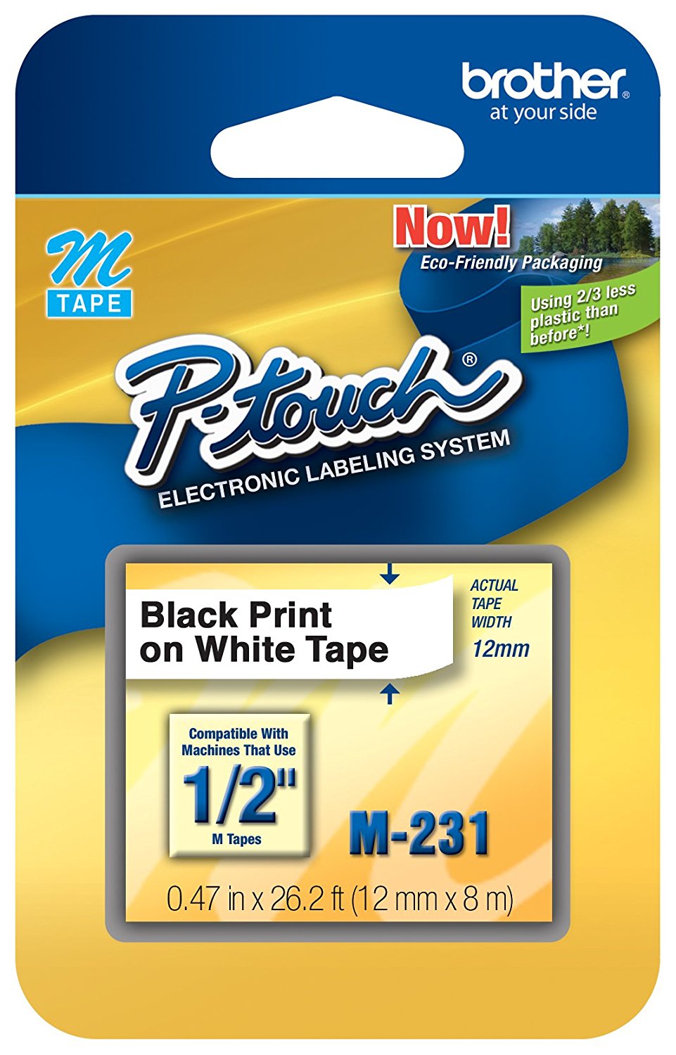 Brother Genuine P-touch M-231 Tape